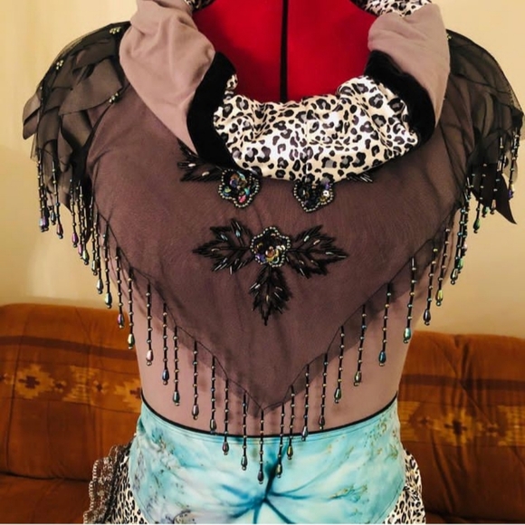 Crazy Cat Woman Stretchy Leopard Dress UPCYCLED Fashion - S M L XL - Picture 6 of 7